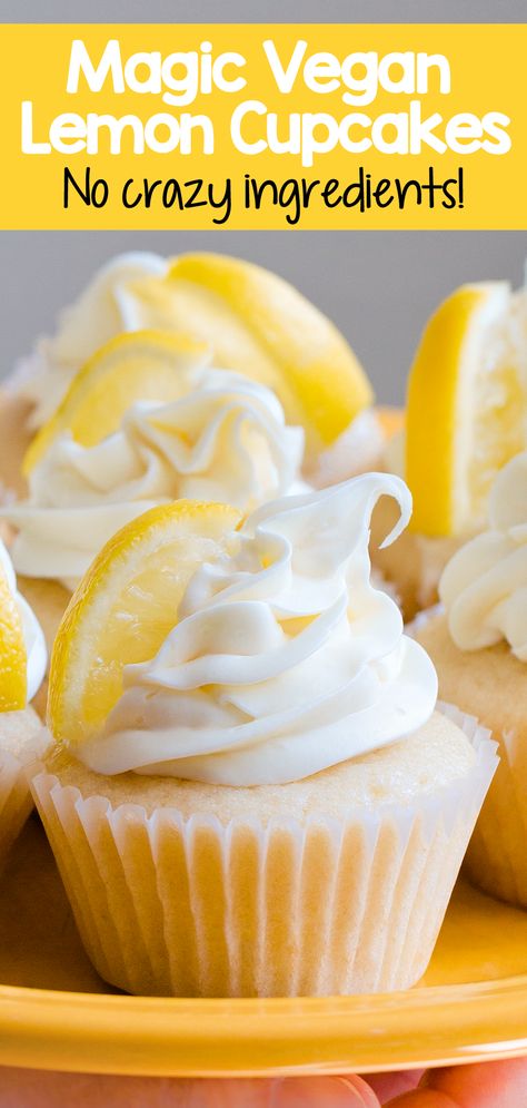 Vegan Lemon Cupcakes, Gluten Free Lemon Cupcakes, Dairy Free Cupcakes, Lemon Cupcake Recipe, Vegan Chocolate Cupcakes, Breakfast Cupcakes, Lemon Buttercream Frosting, Healthy Cupcakes, Chocolate Covered Katie