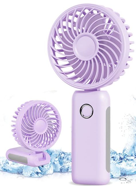 PRICES MAY VARY. ☃【Handheld Fan & Desktop Fan 2 in 1】: This mini portable fan can be used as a hand-held fan when traveling outdoors, or can be folded as a desktop fan in the workplace or bedroom, which allows for versatile use and convenience, making it a summer essential. ☃【15h Max Cooling Time】Enjoy long-lasting coolness wherever you go with our portable fan that can last up to 5-15 hours on a single charge, Battery life depends on different wind speeds: low air volume (15h), medium(10h), hig Rush Bag, Lash Fan, Battery Fan, Small Desk Fan, Koleksi Parfum, Paw Patrol Cartoon, Pretty School Supplies, Portable Fans, Outdoor Office