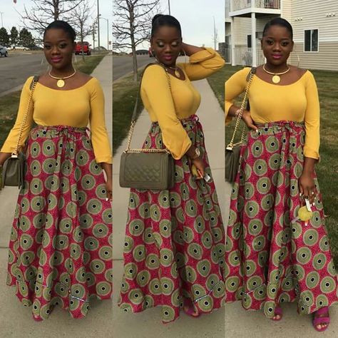 Beautiful Ankara skirt Ankara Skirt, African Design, African Attire, African Women, African Fashion Dresses, African Dress, African Clothing, African Print, African Fashion