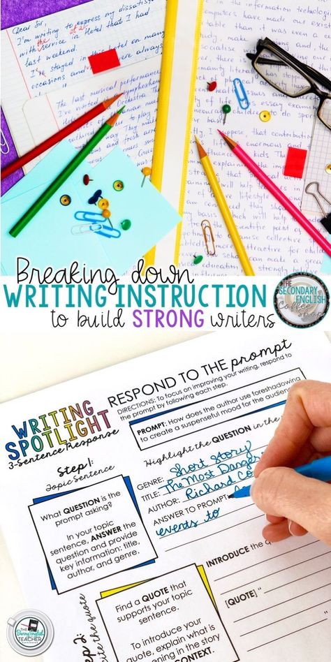 Writing In Elementary School, Writing Exercises For Middle School, Step Up To Writing, 7th Grade Writing, 6th Grade Writing, Personal Essay, 5th Grade Writing, High School Writing, Writing Support