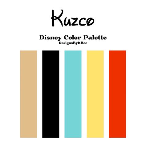 Disney Color Schemes, Disney Character Color Schemes, Disney Characters Color Palette, Disney Princess Color Palette, Cartoon Color Palette, Disney Color Palette, Procreate Pallets, Kuzco Disney, Princess Bracelets