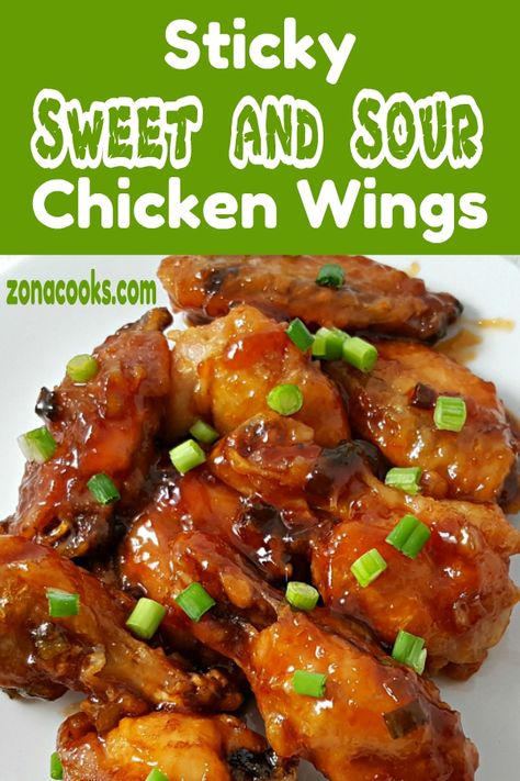 Chicken Wings Sweet And Sour, Sweet And Sour Wings Recipe, Sweet And Sour Chicken Wings Baked, Gourmia Recipes, Sweet And Sour Wings, Sweet Sticky Chicken Wings, Sweet And Sour Chicken Wings Recipe, Sweet And Sour Chicken Wings, Sticky Wings Recipe