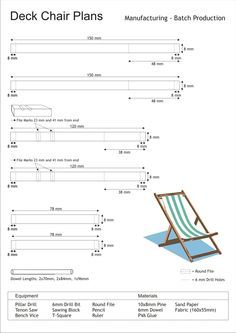 Deck chair on Pinterest | Deck Chairs, Beach Chairs and Chairs Deck Chairs Beach, Diy Deck Chairs Plans, Diy Beach Chair, Diy Blueprints, Beach Chairs Diy, Wooden Beach Chairs, Wood Chair Diy, Folding Beach Chair, Woodworking Chair