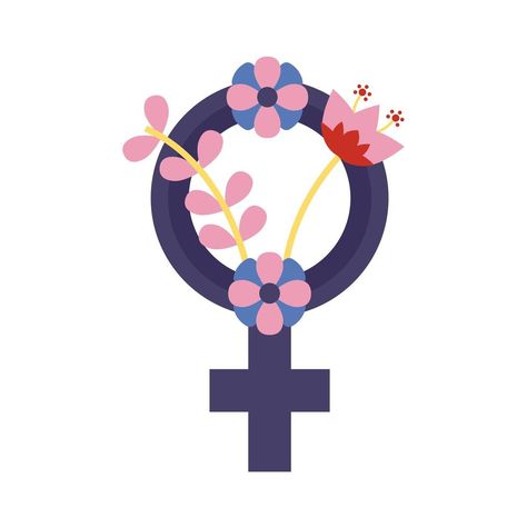 Gender Equality Logo, Female Gender Symbol, Genderfluid Symbol, Flat Style, Fashion Flats, Style Icon, Vector Art, Vector Free, Royalty Free