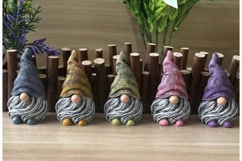 Clay Gnomes, Solar Powered Fairy Lights, Solar Lamp Post, Fairy Lights Garden, Gonk Gnome, Garden Balls, String Ball Lights, Fairy Statues, White String Lights