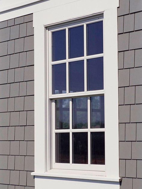 Window Outdoor Window Trim, Exterior Window Trim Ideas, Window Trim Styles, Vinyl Window Trim, Black Window Trims, Windows Ideas, Exterior House Renovation, Siding Trim, Exterior Window