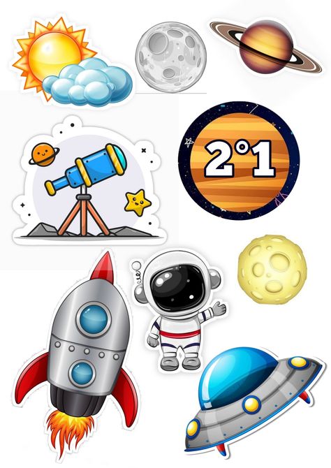 Astronaut Cake Topper Printable Free, Astronaut Cake Topper Printable, Topper Astronot, Planet Cake Topper, Astronaut Cake Topper, Girly Birthday Cakes, Car Cake Toppers, Space Crafts For Kids, Frozen Birthday Cake