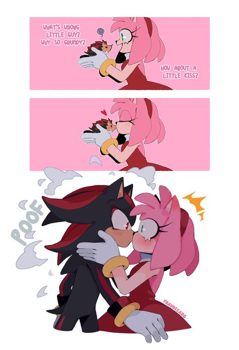 Shadamy Comics, Happy Birthday Drawings, Shadow And Amy, Amy The Hedgehog, Sonic Heroes, Library Aesthetic, Sonic And Amy, Sonic Funny, Sonic Franchise