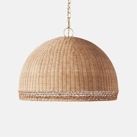 Shop Augusta Chandelier by A Woven Shop. Inspired by life at the sea in the Victorian era, the Augusta exudes classic charm and natural warmth. With a full, rounded body woven entirely from sustainably harvested rattan, this chandelier makes a bold and elegant statement hung from its chain-link brass cord above dining tables and kitchen islands. Bulbs/Wattage/Voltage: 4/60W/110V Socket Type: E26 Wiring Type: Inline, Hardwired Switch Type: Wall Switch/Dimmer Soiree Outfit, Pure Salt, At The Sea, Coastal Vibes, Overhead Lighting, Top Interior Designers, Kitchen Islands, Pendant Chandelier, Vintage Lighting