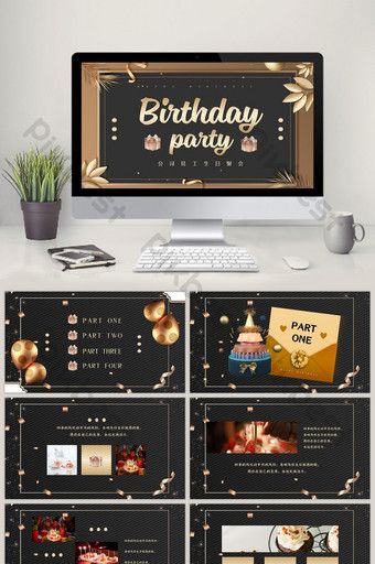 Golden high-end employee birthday party PPT template#pikbest#powerpoint Birthday Presentation Slides, Presentation Slides Design, Simple Business Plan, Powerpoint Format, Slides Design, Candles Photography, Simple Texture, Pptx Templates, Greeting Card Illustration