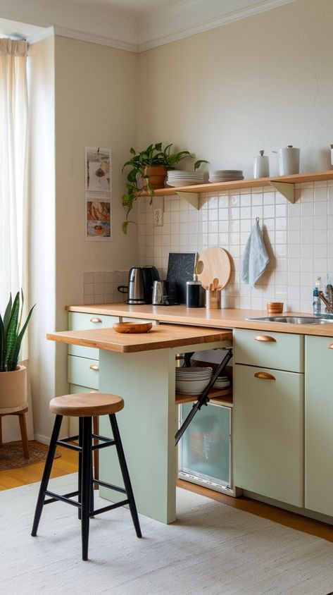 19+ Creative Small Kitchen Island Ideas No One Tells You About Wooden Range Hood, Metal Range Hood, Small Kitchen Island Ideas, Bountiful Baskets, Timeless Color Palette, Small Kitchen Island, Kitchen Design Open, White Shiplap Wall, Vintage Farmhouse Kitchen