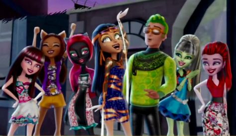 Monster high, The ghouls at Boo York with new styles Monster High Movie Scenes, Monster High Scenes, Monster High Boo York, Deuce Gorgon, Boo York, Monster H, The Ghouls, Arte Monster High, Monster High Pictures