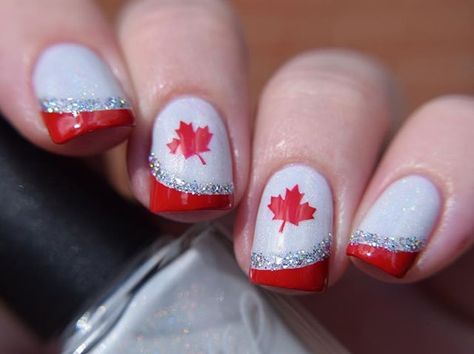 Happy Canada Day! Check out the feed #CanadaDayNailCollab for lots of amazing… Canada Day Nails, Flag Nails, Nails Art Designs, Art Designs Ideas, Happy Canada Day, Trendy Nail Art Designs, July Nails, New Nail Art, Trendy Nail Art