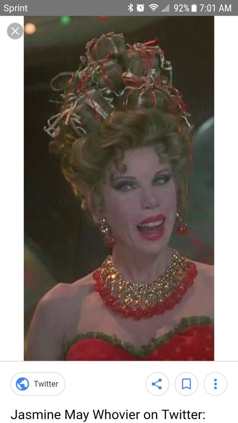 Martha May Whovier hairstyle & jewelry Whoville Hairstyles Easy, French Braids Hairstyle, Mayor Of Whoville, Martha May Whovier, Whoville Costumes, Cindy Lou Who Hair, Martha May, Whoville Hair, Christmas Fancy Dress