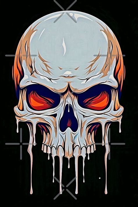 Image of a white skull with dripping effect Graffiti Dripping, The Haunting, Skull Art