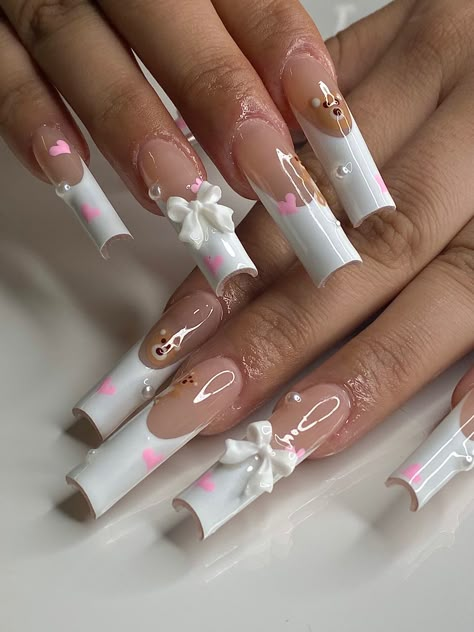 Monochromatic Pink Nails, Cute Xl Nails, Xl Long Acrylic Nails, Nails Practice, Monochromatic Nails, Monochromatic Pink, Xl Nails, Business Nails, Latest Nail Designs