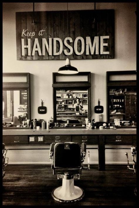 Barber Shop Interior, Barbershop Design, Vintage Barber, Barber Shop Decor, Spa Design, Barber Life, Salon Design, Salon Decor, Shop Interior