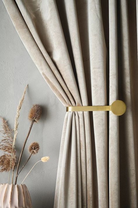 Curtain Holdbacks Ideas, Wall Metal Decor, Amazon Kitchen Decor, Patio Door Coverings, Curtain Designs For Bedroom, Curtains Living Room Modern, Home Backyard, Hanging Coat Rack, Curtain Holdbacks