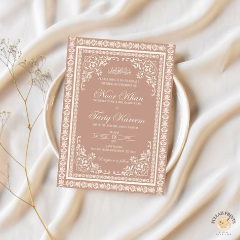 5x7 in. nikkah invitation, shaadi invite, digital invitation, editable template, elegant islamic wedding invitation, islamic wedding evite, nikkah evite, traditional nikkah invitation, nikkah invite, nikkah invite, elegant nikkah invite, nikkah invitation template, luxurious nikkah invite, shaadi invitation, beige nikkah invitation Nikkah Cards Invitations, Nikkah Invitation Cards, Shaadi Invitation, Wedding Invitation Islamic, Nikkah Invite, Nikkah Invitation, Wedding Evite, Wedding Evites, Marriage Inspiration