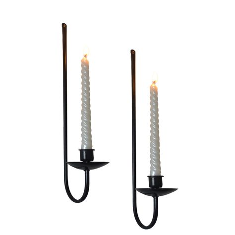 PRICES MAY VARY. 【METAL CANDLE SCONCES】Our Candle Wall Sconces are made of metal, classic black hue that exudes elegance, Perfect for fireplaces, living rooms, hallways, bedrooms, dining rooms, adding a touch of sophistication to any space. 【EASY TO INSTALL】Our candle sconce features a wall-mounted design. With a hole at the top, it can be mounted with just one screw or nail, making it easy to decorate your room. (We only provide screws). 【MINIMALIST DESIGN】Our candle wall holder features a clas Decorating With Candles, Metal Wall Candle Holders, Wall Candle Sconces, Nail Making, Fireplace Black, Candle Holder Wall, Wall Candle Holder, Living Room Farmhouse, Wall Candle