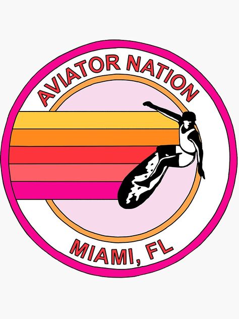 "Aviator Nation Design" Sticker for Sale by designsbyave | Redbubble Aviator Nation Theme Party, Preppy Cricut Projects, Aviator Nation Wallpaper, Preppy Clipart, Aviator Nation Widget, Aviator Nation Aesthetic, Aviator Nation Sticker, Avatior Nation Preppy, Pink Aviator Nation