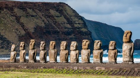 Moai Statues, Easter Island Statues, Polynesian Islands, World Cruise, Greatest Mysteries, Travel Wishlist, Easter Island, Ushuaia, Ancient Aliens