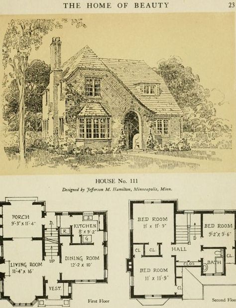 Cottagecore House Plans, Plans Interior Design, Exterior Interior Design, Vintage Floor Plans, House Real Estate, Plan 2d, Victorian House Plans, 3d Floor Plans, Storybook Homes