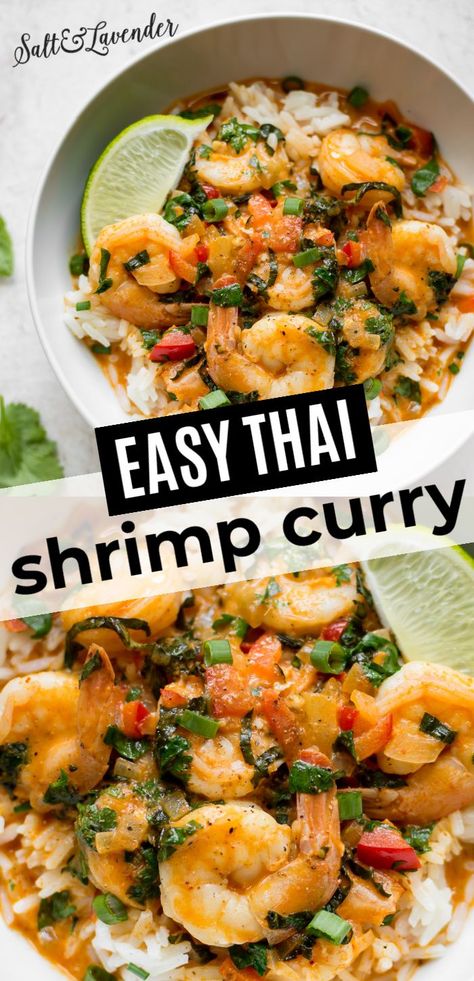 Shrimp Curry Recipe Healthy, Shrimps Curry Thai, Thai Curry Meal Prep, Easy Thai Shrimp Curry, Thai Red Prawn Curry Recipe, Curry Prawns Recipes Coconut Milk, Shrimp Panang Curry Recipe, Thai Green Curry Shrimp, Prawn Curry Recipe Easy