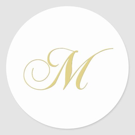 Add a touch of luxury to your belongings with this gold monogram sticker. Perfect for laptops, water bottles, notebooks, and more! #monogram #letterm . #Couture #M_♡ #M_Fonts_Design #M_Logo_Design_Letter M Fonts Design, Fancy Letter M, M Letter Design, Eco Logo Design, M Sticker, Single Letter Monogram, Round Monogram, Monogram Tattoo, Letter M Logo