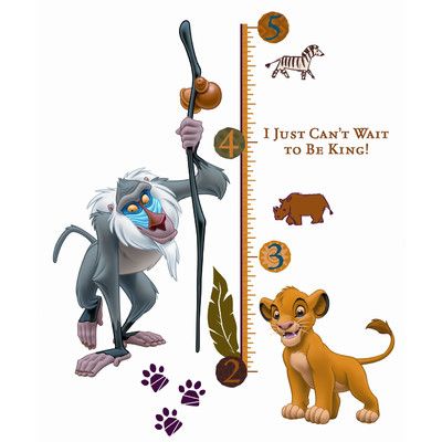 Room Mates 27 Piece Lion King Rafiki Giant Growth Chart Set The Lion King Rafiki, Lion King Room, Disney Baby Rooms, Disney Baby Nurseries, Lion King Nursery, Nursery Ideas Boy, Lion King Theme, Disney Bedrooms, Lion King Baby Shower