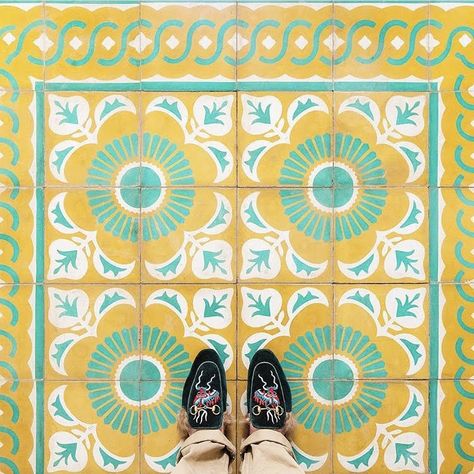 fubiz-sebastian-erras-cuban-floors-01 – Fubiz Media Geometric Tile Design, Cuban Tile, Painting Tile Floors, Cuban Art, Mosaic Floor Tile, Painted Floor, Stenciled Floor, Geometric Tiles, Tile Inspiration