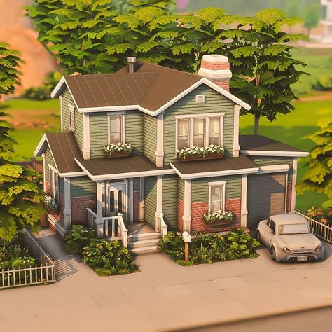 Base game suburban 🏡 | noCC 🛠️ packs used: Base game 🏷️: @ea @thesims #sccregram #thesims #sims #eacreatornetwork #eagamechangers… | Instagram Sims College House, Sims 4 Build Exterior, Sims 4 House Suburban, 2 Story Sims House Layout, Starter House Sims 4 Floor Plan, Sims 4 Small Suburban House, Cute Sims 4 Houses Base Game, Sims 4 Family Home 30x20, Sims 4 Suburban House Layout