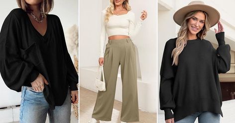 The 60 Chicest Pieces Under $35 On Amazon For Women Who Like Loose-Fitting Clothes Prints Street Style, Casual Fashion Outfits, Outfit Planner, Simple Clothes, Clothing Finds, Beauty And Cosmetics, Fit Clothes, Fitting Clothes, Fashion Capsule Wardrobe