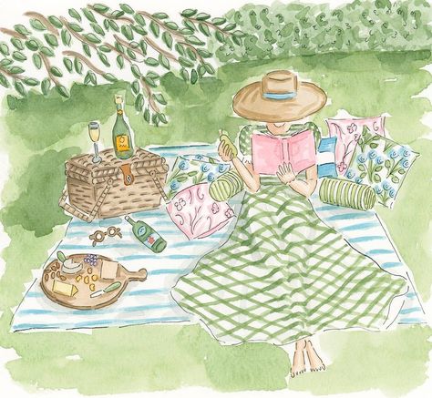 Tablet Lockscreen, Simple Widgets, Picnic Illustration, Watercolor Picnic, Birthday Story, Park Picnic, Watercolor Fine Art, Feminine Elegance, Abstract Floral Paintings