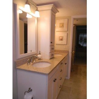 Bathroom Storage Tower - Ideas on Foter Double Vanity With Storage Tower, Double Vanity With Storage, Vanity With Storage Tower, Countertop Storage Bathroom, Bathroom Counter Cabinet, Bathroom Counter Storage Tower, Bathroom Vanity With Tower, Bathroom Counter Storage, Vanity With Storage