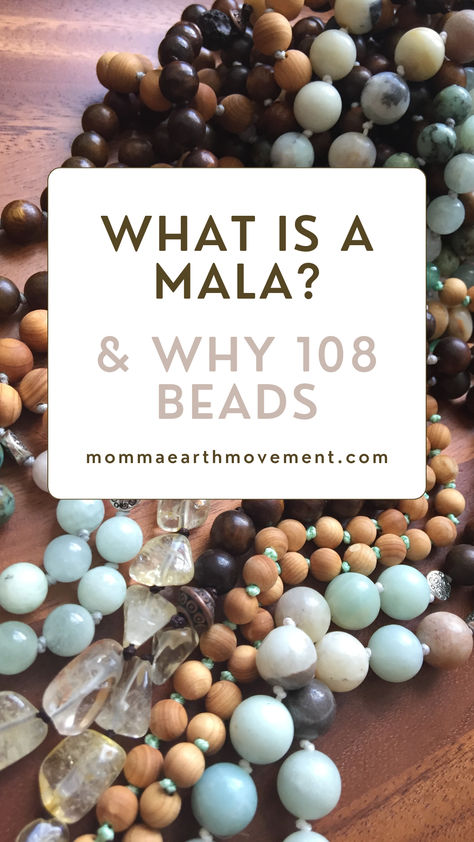 What are Mala beads and why 108 beads? A Mala is a string of beads traditionally used in meditation and prayer. It is a physical tool to help you count your mantras and stay focused within your meditation. They provide a grounding tool to come back when your mind starts to wander from your intentional head space. Diy Meditation Beads, Mala Beads Meaning, Mala Mantra, Mala Beads Diy, Zen Den, Meditation Prayer, Mommy Time, Mala Meditation, Meditation Beads