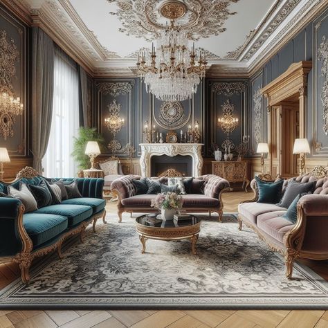 Victorian Mansion Living Room, Interior Design Castle, Victorian House Interiors Living Room, French Living Room Ideas, House Interior Victorian, Modern Victorian Decor Bedroom, Modern Victorian Decor Living Room, Victorian Homes Interior Living Room, Victorian Modern Living Room