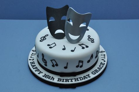 Musical Theatre Cake Ideas, Musical Theatre Cake, Birthday Cakes For Ladies, Theater Cake, Cakes For Ladies, Musical Cakes, 21st Cakes, Musical Cake, Theatre Cake