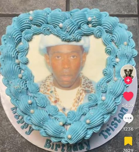 Kali Uchis Birthday Cake, Tyler The Creator Theme Party, Call Me If You Get Lost Birthday Party, Tyler The Creator Cupcakes, Rapper Cake, Tyler The Creator Birthday Cake, Tyler The Creator Birthday, Tyler The Creator Birthday Party Theme, Tyler The Creator Cake Ideas