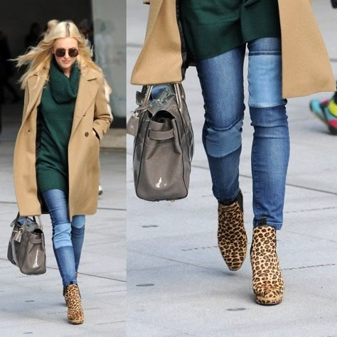 Street Style Roundup: Fearne Cotton's Quirky Sense of Style Outfits With Animal Print Boots, Leopard Boots Outfit, Print Boots Outfit, Fearne Cotton Style, Zapatos Animal Print, Outfit Animal Print, Outfit Botas, Animal Print Boots, Fearne Cotton