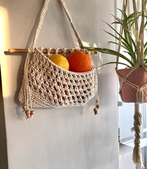 Crochet Hanging Fruit Basket Breathable Produce Bag

Dimensions: 
Height : 35 cm 13,77 ınc
Width : 30 cm 11,81 ınc

E-mail: nuriyenalbantoglu74@gmail.com
Instagram:  world_of_the_crochet Crochet Hanging Fruit Basket, Fruit Net, Hanging Fruit Basket, Crochet Basket Tutorial, Baskets Ideas, Hanging Fruit Baskets, Crochet Hanging, Crochet Storage, Crochet Fruit