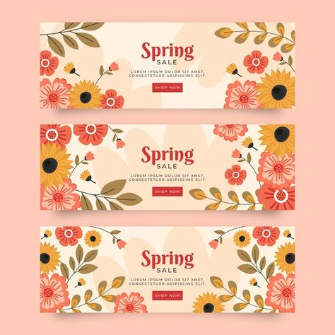 Banner Flower Design, Spring Sale Design, Hero Banner, Spring Sale Banner, Banner Inspiration, Product Banner, Palmetto Moon, Graphic Portfolio, Spring Banner