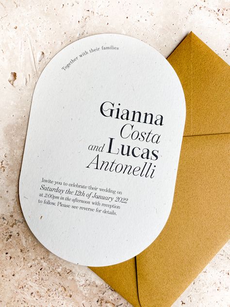 Oval Wedding Invitation, Die Cut Invitations, Travel Advertising Design, Venice Wedding, Giveaway Ideas, Travel Advertising, Event Invitations, Creative Invitations, Font Duo