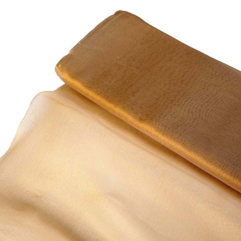 54"x10 yards Chiffon Fabric Bolt Wedding Drape Panel Dress Stage Decor - Gold Gold Solid Color, Decorative Arch, Reception Backdrop, Stage Decor, Chair Sashes, Drape Panel, Bed Canopy, Frocks For Girls, Panel Dress