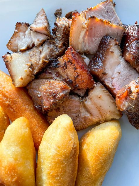 Jerk Pork - The most delicious oven-cooked Jerk Pork recipe Pork Oven, Gravy Master, Jerk Pork, Meat Seasoning, Rice And Peas, Scotch Bonnet, Plantains Fried, Street Foods, Spicy Pork