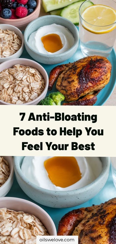 Anti-Bloating Foods: Discover 7 Foods to Beat the Bloat and Feel Your Best! #AntiBloating #HealthyEating #WellnessJourney Foods To Decrease Bloat, Foods That Wont Make You Bloat, Foods To Eat When Bloated, Foods To Reduce Bloat, Bloat Free Foods, De Bloat Foods, Foods That Don’t Cause Bloat, No Bloat Foods, Non Bloat Foods