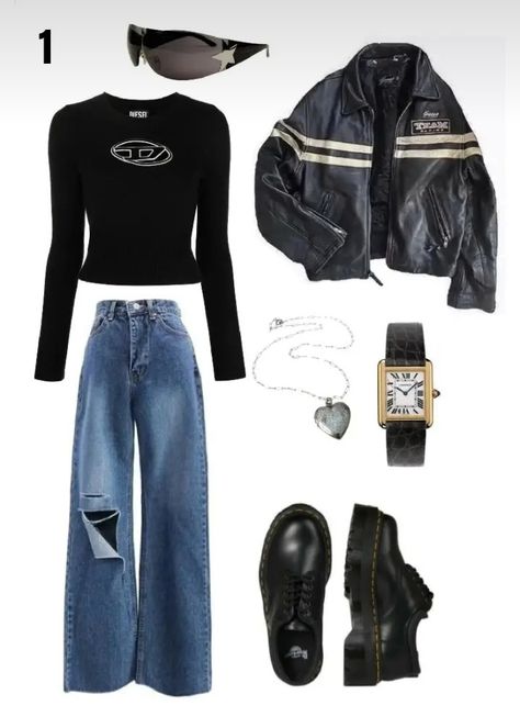 Rock N Roll Style Women Outfits, 2000s Fashion Rock, Rockstar Girlfriend Aesthetic Outfits School, Rockstar Girlfriend Outfit Casual, Rockstar Outfits Aesthetic, Rockstar Girlfriend Aesthetic Outfits Winter, Måneskin Concert Outfit Ideas, Rockstar Aesthetic Clothes, Rockstar Inspired Outfit