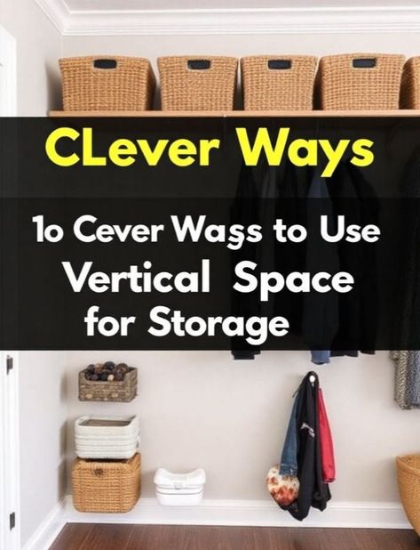 "Make the most of your walls and maximize your storage with these clever ways to use vertical space! #storagehacks #verticalspace" Home Organizing, Organizing Tips, Home Organization Hacks, Storage Hacks, Wall Storage, Hidden Storage, The Bank, Storage Ideas, Organization Hacks