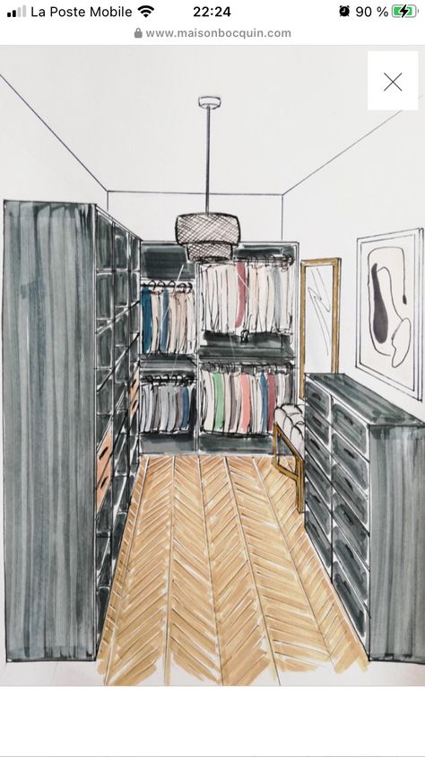 Miniature Closet, Markers Drawing Architecture, Layout Composition, Marker Rendering, Markers Drawing, Furniture Sketch, Aesthetic Architecture, Drawing Architecture, Interior Architecture Drawing