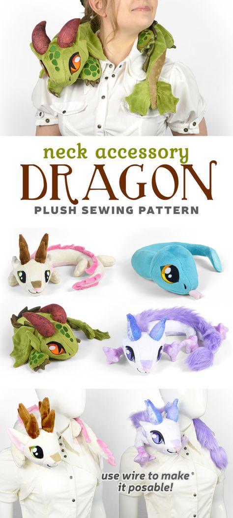 Dragon Plush Pattern, Free Fanart, Long Dragon, Diy Sy, Dragon Crafts, Cute Sewing Projects, Animal Sewing Patterns, Plushie Patterns, Sewing Stuffed Animals